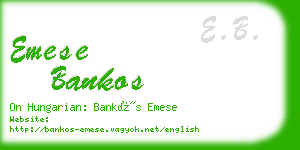 emese bankos business card